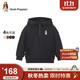 暇步士（Hush Puppies）童裝兒童連帽衛衣25秋男女童半拉鏈休閑運動(dòng)衫 藏藍   150   