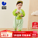 迷你巴拉（minibala）【抗靜電】嬰幼兒毛絨外出連體衣?lián)u粒絨可外穿寶寶衣服2025秋新款 黃綠41179 【抗靜電 更自在】 90cm