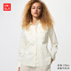 優(yōu)衣庫女裝全棉工裝襯衫/長(cháng)袖襯衣外套25秋冬新款479579 01 乳白色 M