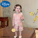 迪士尼寶寶女童國風(fēng)套裝2025新款夏季兒童新中式馬甲背心短褲寶寶兩件套唐裝 粉色唐裝 90 建議80-90cm1歲-1歲半
