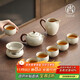 尚言坊汝窯功夫茶具整套高檔家用陶瓷泡茶壺茶杯器具全套裝喬遷生日禮物