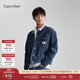 Calvin KleinJeans秋冬男士ck仿羊羔絨內里翻領(lǐng)美式復古潮殼牛仔外套J325844 1A4-牛仔藍 XS