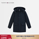 TOMMY HILFIGER秋冬男裝休閑通勤大口袋可卸連帽中長(cháng)款派克羽絨服夾克外套 藏青色DW5 L （推薦：150-165斤）
