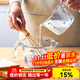 川島屋玻璃量杯帶刻度耐高溫家用食品級廚房烘培工具毫升打蛋杯子 量杯兩件套 250ml+500ml