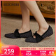 斯凱奇（Skechers）女鞋小香風(fēng)淺口單鞋百搭復古通勤鞋一腳蹬尖頭平底鞋158676