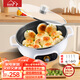惠當家（Hui Dang Jia）電餅鐺家用多功能電煎鍋電熱鍋水煎包鍋烙餅鍋早餐機電烤鍋炒菜鍋不粘鍋 內徑34cm蜂窩不粘款