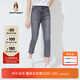 暇步士（Hush Puppies）女裝夏水洗棉彈修身牛仔褲女 189黑灰 28