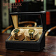 德克力時(shí)（DrikLux）搖表器機械表自動(dòng)上弦上鏈搖擺器手表盒晃表器送長(cháng)輩老公生日禮物 黑色鴕鳥(niǎo)+ 駱駝色絨+2表位