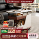 法莎蒂政府補貼客廳邊幾可移動(dòng)沙發(fā)邊桌意式極簡(jiǎn)邊柜小推車(chē)茶幾置物架 BJ3023【白+胡桃色】可移動(dòng)小推車(chē)邊幾