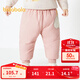 巴拉巴拉童裝兒童羽絨褲男童長(cháng)褲冬季女童寶寶褲子保暖褲 粉紅60021 90 cm