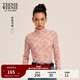 Teenie Weenie小熊女裝2025秋新款網(wǎng)紗短袖T恤長(cháng)袖打底衫碎花上衣 粉色 M 165