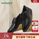 熱風(fēng)（Hotwind）秋季新款男士經(jīng)典百搭正裝商務(wù)皮鞋通勤系帶男鞋婚鞋男 01黑色H43M4715 41 (255mm) (偏大半碼)