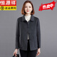 恒源祥雙面零羊絨羊毛小個(gè)子短款大衣女秋冬媽媽裝高端通勤外套顯瘦百搭 灰色 100%純羊毛 L 適合90-110斤