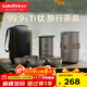 金灶（KAMJOVE）純鈦旅行茶具套裝 便攜式戶(hù)外露營(yíng)茶具泡茶器隔熱防燙茶體快客杯 輕盈隨行 一壺5杯