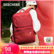 斯凱奇（Skechers）雙肩包男女同款學(xué)生經(jīng)典紅色書(shū)包時(shí)尚大容量休閑運動(dòng)旅行通勤背包 賽車(chē)紅/001W