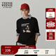 Teenie Weenie小熊女裝時(shí)尚簡(jiǎn)約秋季通勤長(cháng)袖T恤休閑寬松打底衫女 黑色 M (165)