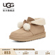 UGG秋季女士時(shí)尚舒適平底圓頭蝴蝶結翻折鞋口懶人毛毛鞋 1153517 SWD | 木屑色 39 39碼及以下建議拍大一碼