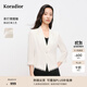 珂萊蒂爾2025醋酸收腰西裝外套女氣質(zhì)通勤七分袖小西服 本白 M