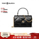 Tory Burch湯麗柏琦KIRA菱格紋鏈條女包迷你手提斜挎包 黑色 禮物