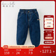 戴維貝拉【商場(chǎng)同款】?jì)和澴?023秋冬男童休閑牛仔棉褲夾棉加厚