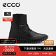 愛(ài)步（ECCO）時(shí)裝短靴女 輕盈舒適牛皮革柔軟瘦瘦靴 靈動(dòng)218313 黑色37