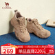 駱駝（CAMEL）工裝靴女休閑拼接厚底高幫鞋登山鞋馬丁靴 L24W283645 卡其 37 