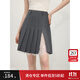 范思藍恩天才少女蕾絲高腰百褶半身裙女2025夏季甜辣A字短裙2632 灰色 S