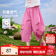 茵曼女童鐮刀七分褲純棉透氣2025夏季兒童中大童女孩寬松時(shí)尚休閑褲子 玫紅色 160