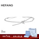 HEFANG何方珠寶絲帶項圈銀優(yōu)雅女士輕奢高級感生日禮物送女友 銀色