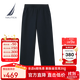 諾帝卡（NAUTICA）【商場(chǎng)同款】春夏新款直筒微彈舒適休閑運動(dòng)衛褲女43KO05 藏青4NV L