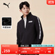 彪馬（PUMA）加絨保暖印花長(cháng)袖運動(dòng)外套男新款秋冬休閑夾克688711 黑色-01 L (180/100A)