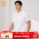 361°運動(dòng)翻領(lǐng)t恤2025年春夏季新款休閑透氣短袖情侶POLO衫開(kāi)學(xué)季 【男款】本白 XL