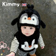 Kimmy英國企鵝造型寶寶毛絨帽子秋冬季保暖加厚男女孩護耳嬰兒童套頭帽 毛絨企鵝帽 黑(氣囊捏捏會(huì )叫) 建議6個(gè)月-4歲(頭圍46-54cm)
