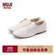 無(wú)印良品（MUJI）女式 不易疲勞 皮革 綁帶鞋 女鞋鞋子 25年春季 EJB01A5S 米白色 23 /36碼