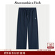 Abercrombie & Fitch【經(jīng)典直筒】小麋鹿圖案女裝25秋冬新款美式百搭衛褲147-5165 海軍藍 M (165/76A)