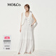 MO&Co.連衣裙夏度假風(fēng)A字吊帶裙法式長裙蛋糕裙MBE2DRST08 本白色 S /160