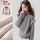 迪士尼（Disney）女童毛衣秋冬新款兒童針織衫大童上衣女孩線(xiàn)衣加厚高領(lǐng)打底衫童裝 加絨 灰色 170 cm