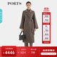 PORTS寶姿女裝2025秋季新款駝色綿羊毛羊絨系帶長(cháng)大衣 駝色 S （2）