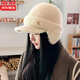 納斯迪倫鯊魚(yú)帽子女秋冬季鉆標兔毛護耳鴨舌毛線(xiàn)帽騎行冬天戶(hù)外保暖棉針織帽