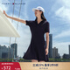 TOMMY HILFIGER【萊賽爾微彈】春夏女裝氣質(zhì)休閑通勤V領(lǐng)顯瘦針織POLO連衣裙 藏青色DW5 M