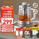 九陽(yáng)（Joyoung）雙精鋼養生壺1.8L大容量玻璃花茶壺煮茶器 316L不銹鋼24小時(shí)預約 電水壺熱水壺燒水壺 WY196  