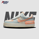 耐克（NIKE）【潮】Nike AF1女子新款低幫空軍一號馬卡龍透氣防滑運動(dòng)休閑板鞋 CU8591-104（淡藍粉 馬卡龍） 36