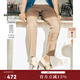 beanpole【錐形褲】   秋冬新款男士亞麻混紡長(zhǎng)褲休閑褲 栗色 33 170/84A