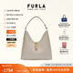 芙拉（FURLA）【同價(jià)11.11】GOCCIA牛皮中號女士手提單肩包腋下包HOBO包流浪包 白色
