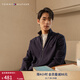 TOMMY HILFIGER秋冬男裝純棉商務(wù)休閑通勤純色立領(lǐng)拉鏈開(kāi)衫針織毛衣外套 藏青色FAP S （推薦：120-135斤）