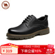 駱駝男士磨砂牛皮厚底增高舒適休閑工裝鞋 P13A201013 黑色 39