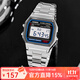 卡西歐（CASIO）手表 小春同款 情侶經(jīng)典復古小方塊 時(shí)尚學(xué)生表小金表 A158WA-1D 店主主推