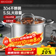 美廚（maxcook）湯鍋 304不銹鋼湯鍋湯煲24cm 加厚復合底 電磁爐通用MCT8244