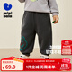 迷你巴拉男童女童新款褲子搖粒絨寬松長(cháng)褲【蹦蹦褲】2025秋冬新款 中灰20410 90