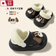DFBK日本兒童棉拖鞋男童加絨洞洞鞋秋冬室內帶后跟1-3歲2寶寶棉拖鞋女 黑色【小狗】 18 140【適合腳長(cháng)13-13.5cm】
